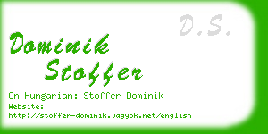dominik stoffer business card
